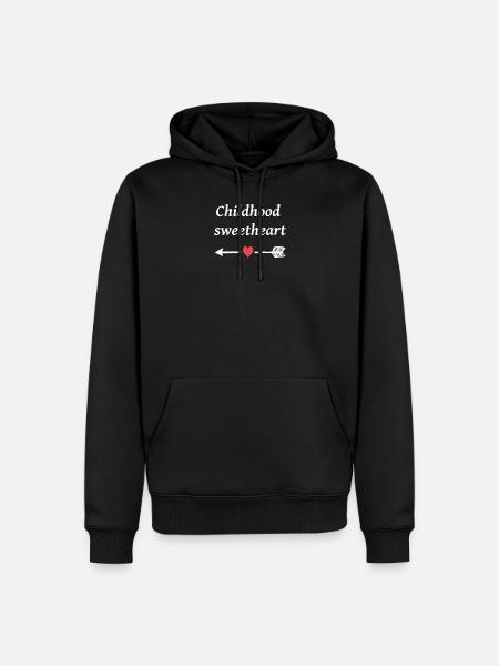 childhood sweetheart - Sandbox love - Men’s Premium Organic Hoodie - black