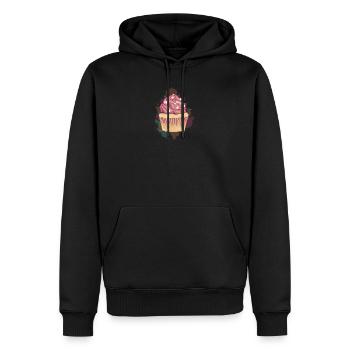 Fluffy Cupcake - Männer Premium Bio Hoodie - Schwarz - Vorne - Nico (187cm)