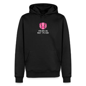 Amis pas cadeau de nourriture - Sweat à capuche Premium bio Homme - noir - Devant - Nico (187cm)