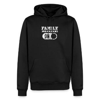Familie - Männer Premium Bio Hoodie - Schwarz - Vorne - Nico (187cm)
