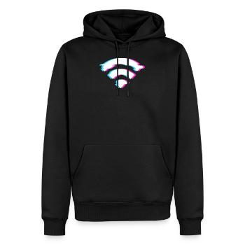 Internet sans fil - Sweat à capuche Premium bio Homme - noir - Devant - Nico (187cm)