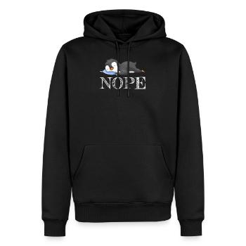 Penguin Gift Sleeping No Nope Bird Gift - Men’s Premium Organic Hoodie - black - Front - Nico (187cm)