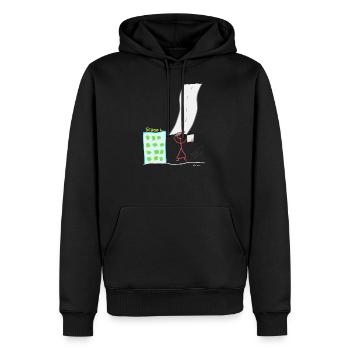 Schulabschluss Strichmännnchen Diplom Lebensweg - Männer Premium Bio Hoodie - Schwarz - Vorne - Nico (187cm)