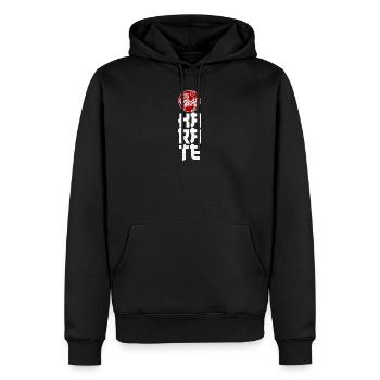 A martial arts design with the Shotokan Tiger - Men’s Premium Organic Hoodie - black - Front - Nico (187cm)