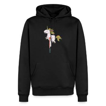 Einhorn Killer - Männer Premium Bio Hoodie - Schwarz - Vorne - Nico (187cm)