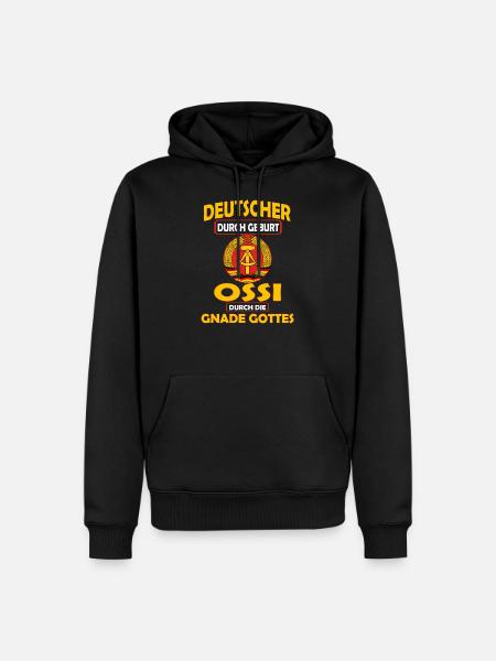 OSSI DURCH DIE GNADE GOTTES - Männer Premium Bio Hoodie - Schwarz