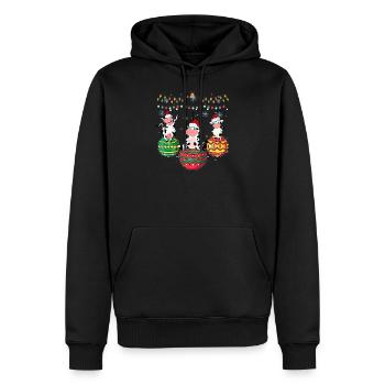 Baby Kuh Weihnachten - Männer Premium Bio Hoodie - Schwarz - Vorne - Nico (187cm)