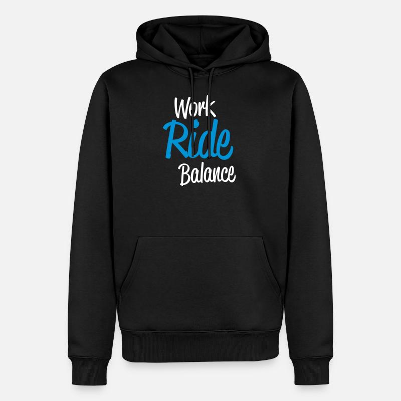 workridew - Sweat à capuche Premium bio Homme - noir