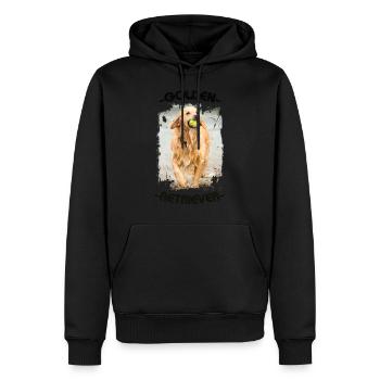 Golden Retriever dog photo - Men’s Premium Organic Hoodie - black - Front - Nico (187cm)