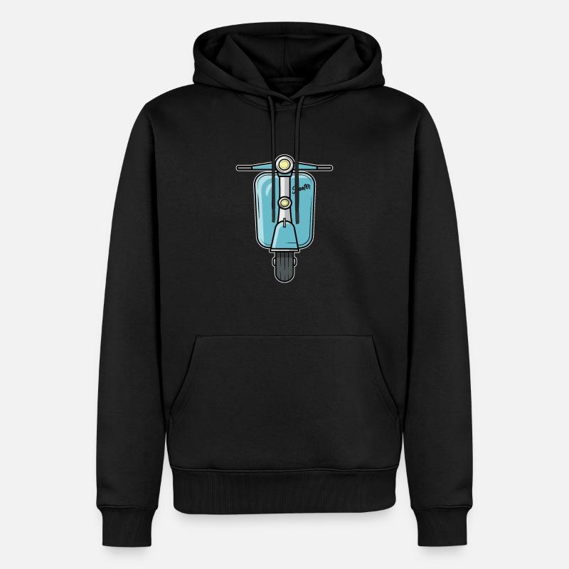 Scooter Motorroller Roller - Männer Premium Bio Hoodie - Schwarz