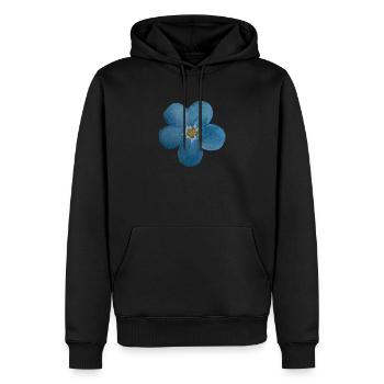 Oublie-moi pas fleurir - Sweat à capuche Premium bio Homme - noir - Devant - Nico (187cm)