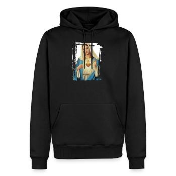 Holly Mary Maria Madonna Mariana Jungfrau Maria - Männer Premium Bio Hoodie - Schwarz - Vorne - Nico (187cm)
