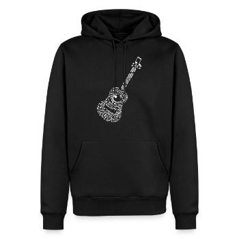 Gitarre - Männer Premium Bio Hoodie - Schwarz - Vorne - Nico (187cm)