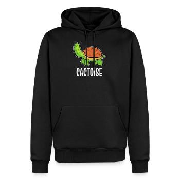 Cactoise animal et cactus cadeau - Sweat à capuche Premium bio Homme - noir - Devant - Nico (187cm)