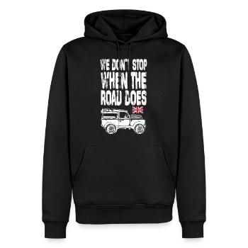 Landy Rover Offroad Defender - Sweat à capuche Premium bio Homme - noir - Devant - Nico (187cm)