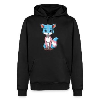 Süße Transgender Fuchs - Männer Premium Bio Hoodie - Schwarz - Vorne - Nico (187cm)