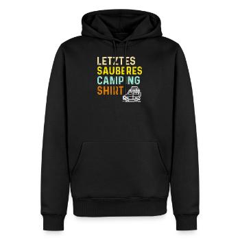 Letztes sauberes Camping Shirt - Männer Premium Bio Hoodie - Schwarz - Vorne - Nico (187cm)