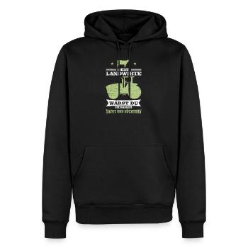 Landwirt Spruch Landwirtschaft Traktor Geschenk - Männer Premium Bio Hoodie - Schwarz - Vorne - Nico (187cm)