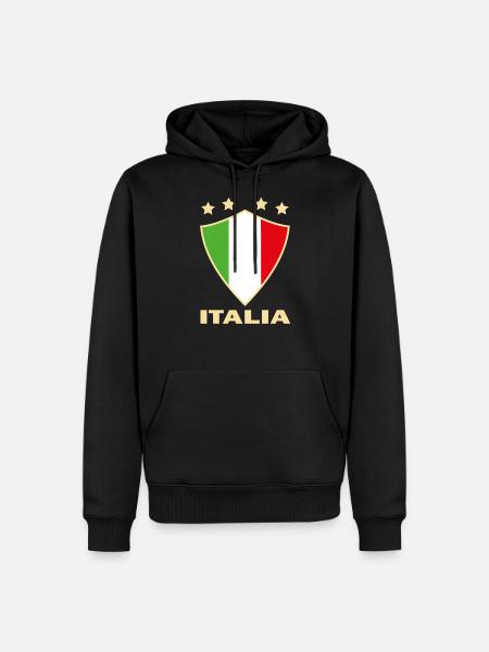 ITALIA 2 - Männer Premium Bio Hoodie - Schwarz