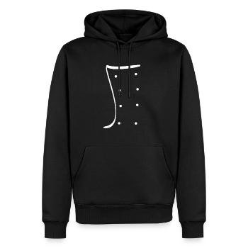 Cook's Jacke (weiß) - Männer Premium Bio Hoodie - Schwarz - Vorne - Nico (187cm)
