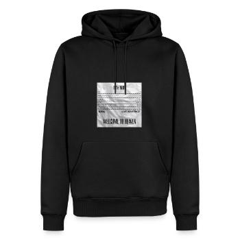 LIVE BILL 4 - Männer Premium Bio Hoodie - Schwarz - Vorne - Nico (187cm)