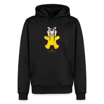 Der Beer / Beer Bär (DDP) - Männer Premium Bio Hoodie - Schwarz - Vorne - Nico (187cm)