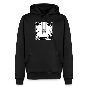 Drôle - Sweat à capuche Premium bio Homme - noir - Devant - Nico (187cm)