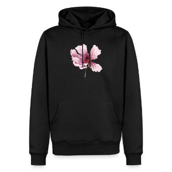 fleur - Sweat à capuche Premium bio Homme - noir - Devant - Nico (187cm)