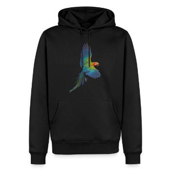 Papagei - Männer Premium Bio Hoodie - Schwarz - Vorne - Nico (187cm)