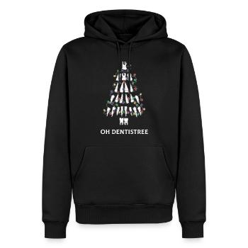 Dentistree coloré classique pour Noël dentiste - Sweat à capuche Premium bio Homme - noir - Devant - Nico (187cm)