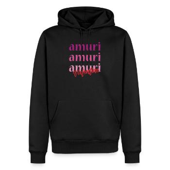 T-shirt Amuri Sicilien Amour Saint-Valentin - Sweat à capuche Premium bio Homme - noir - Devant - Nico (187cm)