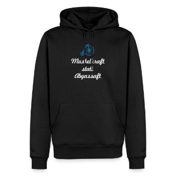 Rad Retro Vintage Fahrrad Radfahrer Fan Klima - Männer Premium Bio Hoodie - Schwarz - Vorne - Nico (187cm)