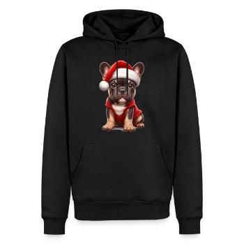 Frenchie Geschenke - Männer Premium Bio Hoodie - Schwarz - Vorne - Nico (187cm)