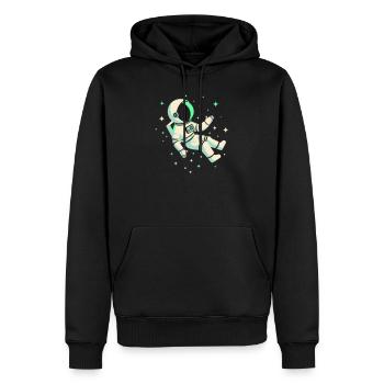 Astronaut - Men’s Premium Organic Hoodie - black - Front - Nico (187cm)