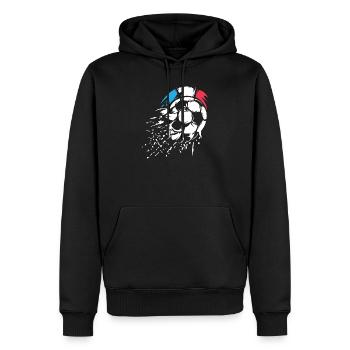 Fußball Frankreich Team Ball Explosion Symbol Logo - Männer Premium Bio Hoodie - Schwarz - Vorne - Nico (187cm)