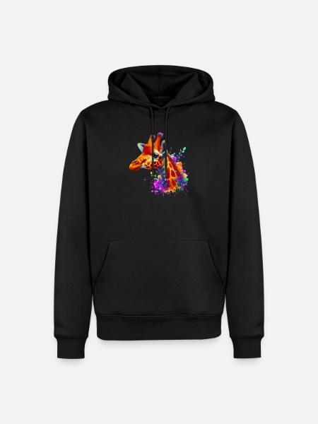 Giraffe - Men’s Premium Organic Hoodie - black