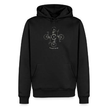 Kreislaufnetz Erneuerbare Energien - Männer Premium Bio Hoodie - Schwarz - Vorne - Nico (187cm)