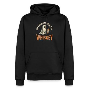 My Favorite Spirit Is Whiskey Ghost - Men’s Premium Organic Hoodie - black - Front - Nico (187cm)