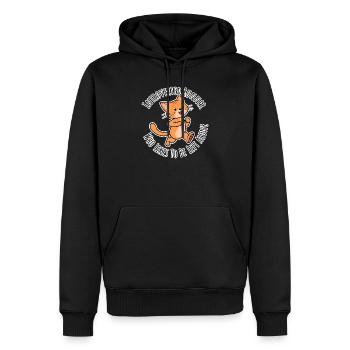 Intovertierter Läufer will alleine gelassen werden - Männer Premium Bio Hoodie - Schwarz - Vorne - Nico (187cm)