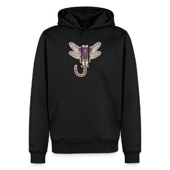 Coole Libelle - Männer Premium Bio Hoodie - Schwarz - Vorne - Nico (187cm)