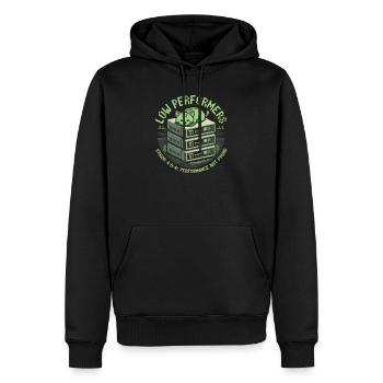 Low Performers Katze Server Pixel Art - Männer Premium Bio Hoodie - Schwarz - Vorne - Nico (187cm)