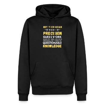NDT Technician We Do Precision Guess Work Funny - Men’s Premium Organic Hoodie - black - Front - Nico (187cm)