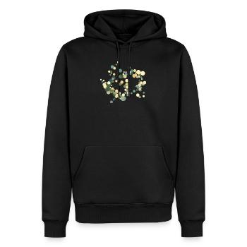 Kreis-Konfetti Farbkonzert - Männer Premium Bio Hoodie - Schwarz - Vorne - Nico (187cm)