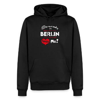 Berlin Stadt Ville Urbaine T-shirt Ville Heimatliebe - Sweat à capuche Premium bio Homme - noir - Devant - Nico (187cm)