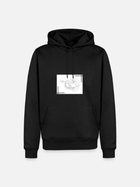 Snake - Männer Premium Bio Hoodie - Schwarz
