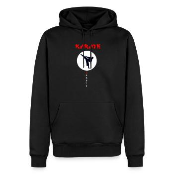Karate Kampfsport Kampfkunst Japan Dojo - Männer Premium Bio Hoodie - Schwarz - Vorne - Nico (187cm)