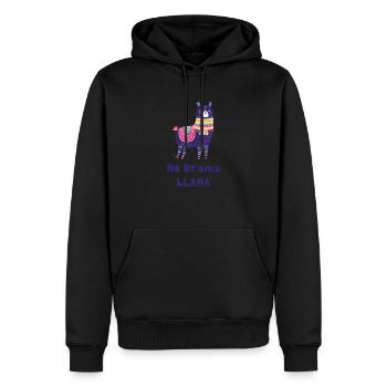 Pas de drame LLAMA! - Sweat à capuche Premium bio Homme - noir - Devant - Nico (187cm)