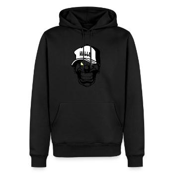 Halle Clown - Männer Premium Bio Hoodie - Schwarz - Vorne - Nico (187cm)