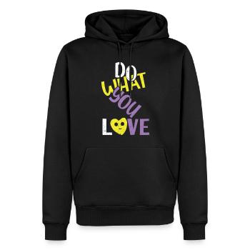 Do What you Love Mindset Freedom - Men’s Premium Organic Hoodie - black - Front - Nico (187cm)