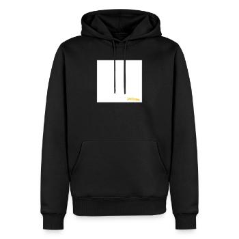 einfarbiger Whiteman - Männer Premium Bio Hoodie - Schwarz - Vorne - Nico (187cm)